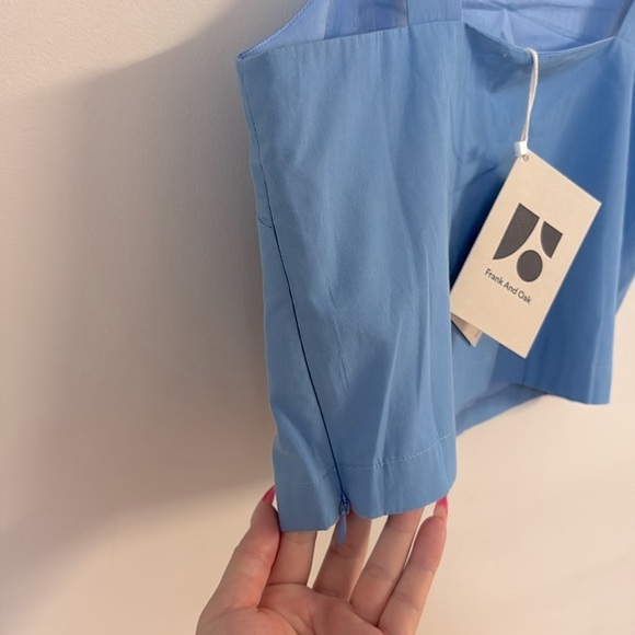 BNWT Frank and Oak Women’s blue the poplin shell Top size S - Picture 4 of 4